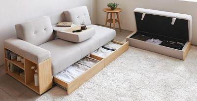 A couch with drawers in the front

Description automatically generated with medium confidence